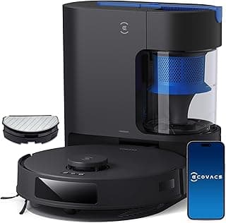 Aspirador e esfregão robô ECOVACS DEEBOT N20 PRO Plus com estação de autoesvaziamento, sucção de 8000Pa e tecnologia antiembaraço