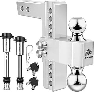Engate de reboque ajustável METOWARE, aço inoxidável, travas duplas, chaves e cilindros de travamento