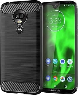 Capa para Moto G7 Power, toque macio, proteção total, anti-arranhões e impressões digitais + capa de celular resistente a arranhões para Moto G7 Power preta