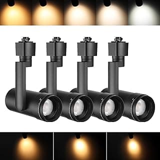 LEONLITE Cabeças de luz LED com zoom 5CCT, ângulos de feixe variáveis, preto fosco, quatro unidades