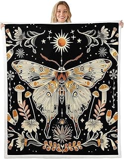 Cobertor de borboleta mariposa boho floral cogumelos flanelados cobertores de flanela crianças meninos meninas decoração de quarto galáxia cobertor de cama estrelado para cama sofá sofá preto claro