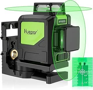 Nivelador a laser de linha cruzada 902CG Huepar com linha verde projetada, preto e verde