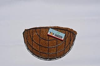 Cesta de parede de fibra de coco de 30 cm com etiqueta Top Garden
