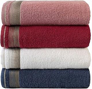Kit Com 4 Toalhas Banhão Gigante Alta Absorção Sublime 70x150cm - KIT 5 (Rosa/Terracota/Branco/Azul)