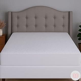 Protetor de colchão branco respirável e lavável para cama king size