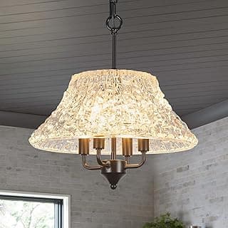 Luminária pendente moderna de cristal preto com efeito ondulado, ideal para sala de jantar, sala de estar, hall de entrada e quarto.