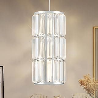 Luminária pendente de cristal cromado para ilha de cozinha, mini lustre suspenso moderno com cordão ajustável, luminária pendente cromada polida de luxo para sala de jantar, banheiro, quarto