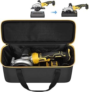 SAIKA Bolsa Organizadora Para Serras Circulares Dewalt Atomic 20V Max 4-1/2", Dovaman, Worx Wx439L E Galax Pro, com Compartimentos Para Lâmina, Adaptador, Chave de Corte E Guia de Corte