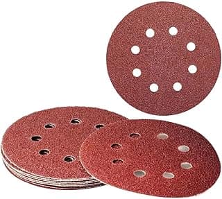 20 Discos De Lixa 125mm 5 Pol Lixadeira Roto Orbital 8 Furo(G240)