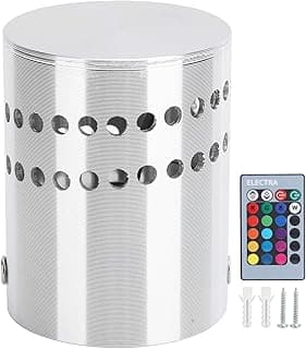 Luminária de parede LED espiral RGB de 3W com controle remoto, para sala, quarto, corredor, cozinha, bar