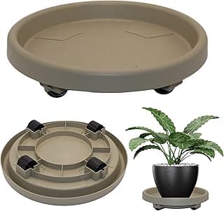 Suporte para vasos com rodas cinza 30cm Top Garden