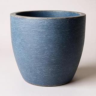 Vaso decorativo cone azul cinza grafiato modelo pequeno 40x50 litros