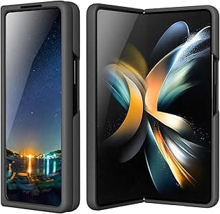 Capa protetora preta para Samsung Galaxy Z Fold 3, silicone líquido, camada dupla, híbrida, rígida, macia