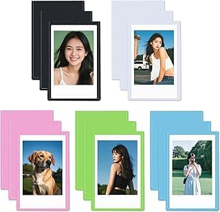 Pacote com 15 porta-retratos magnéticos 3x5 coloridos para mini filme instantâneo