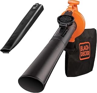Aspirador de pó BLACK+DECKER BV25 com soprador e triturador, em preto e laranja