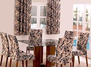 Capa de Cadeira Elastica em Malha Gel para Mesa de Jantar 6 Lugares Protetora para Cadeiras (Preto)