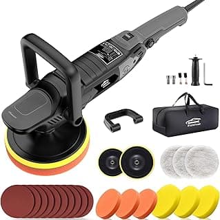 Politriz rotativa 1600W com kit de acessórios para polir e lixar carro, madeira e mármore