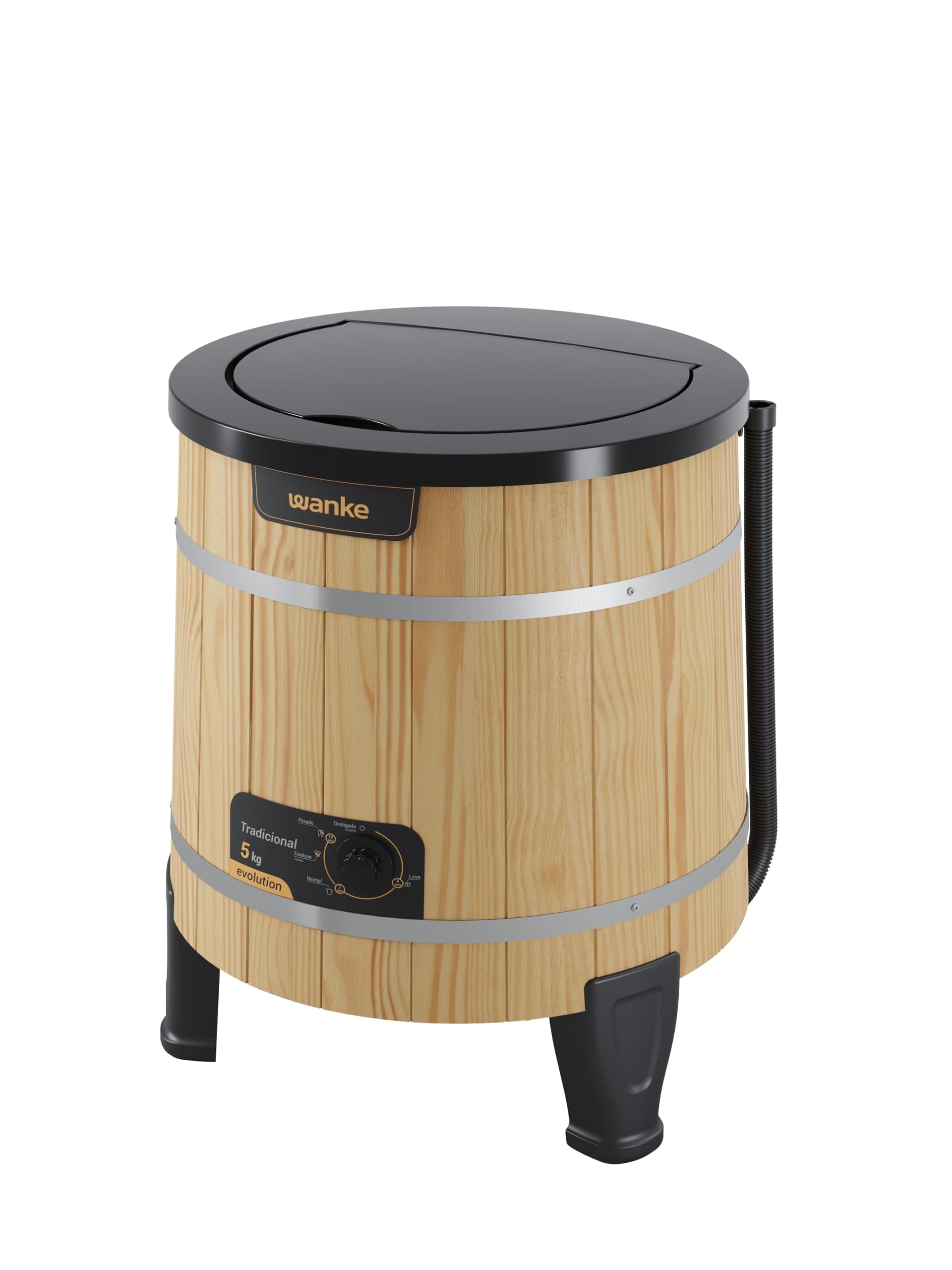 Lavadora Wanke 5.0 Clara III Semiautomática 5kg Madeira Clara 220V