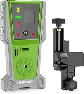Detector laser Huepar LR-8RG-NTUS verde e cinza com LEDs vermelhos e verdes
