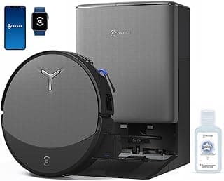 ECOVACS DEEBOT T90 PRO Omni Robot aspirador e esfregão cinza e preto com base de recarga e solução de limpeza