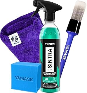 Kit de limpeza automotiva Sintra Fast com spray, pincel, esponja e pano de microfibra