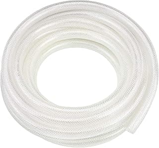 Mangueira de vinil transparente trançada de alta pressão, 20.3 cm ID x 25 Ft, resistente e livre de BPA