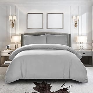 Capa de edredom cinza claro para cama king-size com protetor e fronhas