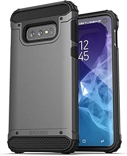 Capa resistente ENCASED para Galaxy S10E, proteção de nível militar, cinza e preto