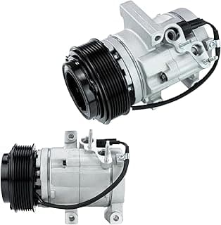 Compressor de ar para veículos, perspectiva frontal e traseira, cinza prateado, fundo branco