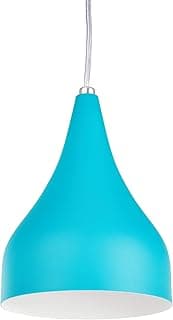 Pendente Funil Pequeno Redondo 1 Lâmpada. Pantoja & Carmona. 6038. 60 W. Turquesa Bivolt