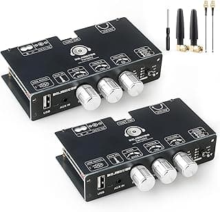 2 peças TW100U 100W placa amplificadora mono, TPA3116D2 módulo amplificador de potência digital com circuito de tensão integrado (19V/24V), suporta emparelhamento sem fio TWS, Bluetooth 5.3, AUX