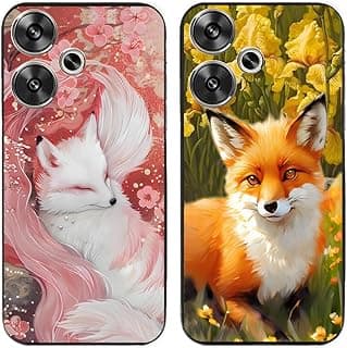 Capa de telefone com design de raposa branca e laranja para Xiaomi Redmi Turbo 3 / Poco F6 5G