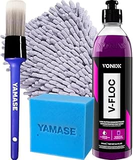 Kit de limpeza automotiva V-Floc Vonixx com shampoo, luva de microfibra, pincel e esponja