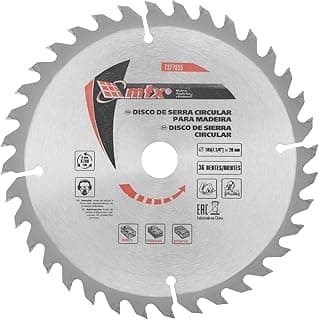MTX Disco de Serra Circular Wídea 185 mm × 20 mm × 36 Dentes – Aço 65G, Corte Preciso em Madeira