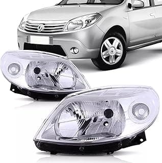 Par Farol Dianteiro Sandero 2008 2009 2010 2011 2012 2013 2014 Cromado