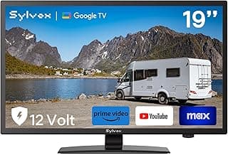 TV Smart SYLVOX 19 polegadas 12V com Google TV, Prime Video, YouTube e Max