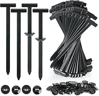 Kit de abraçadeiras de nylon preto para manutenção automotiva com 50 peças