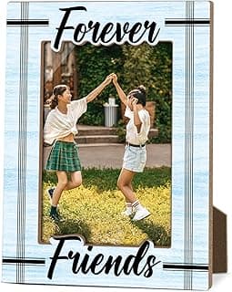 Porta-retrato Forever Friends, presentes de amizade para amigos, aniversário, Natal, formatura, melhor lembrança de relacionamento, moldura de madeira para decoração de parede de mesa/29