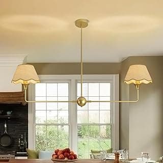 Lustre linear moderno dourado iluminação de cozinha sala de jantar altura ajustável