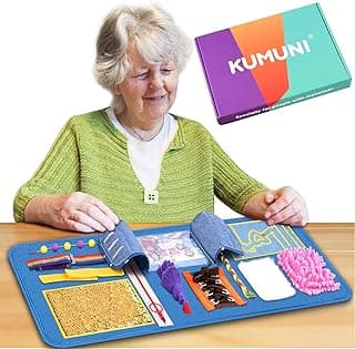 Cobertor de ansiedade, atividades de para idosos, produtos de Alzheimer, auxilia na terapia de pessoas com autismo, Alzheimers e . (30,5 x 61 cm)