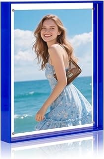 ECOSEAO Porta-retrato 20 x 25 cm, molduras de vidro acrílico com acrílico HD, serve para 15 x 20 cm com tapete ou 20 x 25 cm sem tapete, tela para parede e mesa, pacote com 3 para Natal e feliz ano