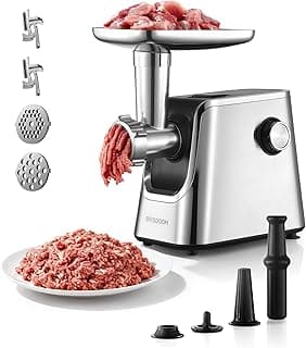 Moedor de carne elétrico 3000W aço inoxidável com acessórios