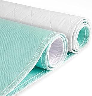 Protetores de colchão impermeáveis CoolShields, branco e verde turquesa, laváveis e reutilizáveis