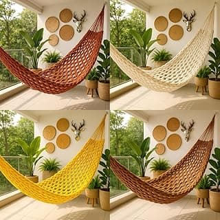 Rede De Dormir Casal Descanso Trançada Em Algodão (Trançada Terracota)