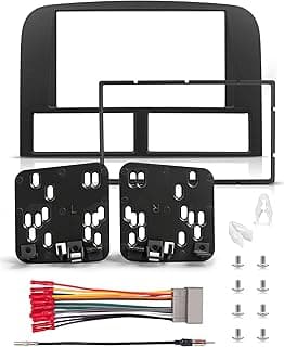 NuIth Kit de painel de rádio duplo Din com fio de rádio para Jeep Grand Cherokee 2002-2004, kit de instalação de navegação estéreo de reposição DIN duplo, moldura de rádio 2 Din para Grand Cherokee