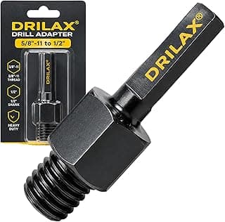 Adaptador de broca DRILAX 5/8-11 com eixo roscado de 5/8 e haste de 5/8 polegadas