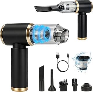 Soprador de ar e aspirador de pó portáteis 4 em 1, 58000 RPM, USB recarregável, acessórios incluídos