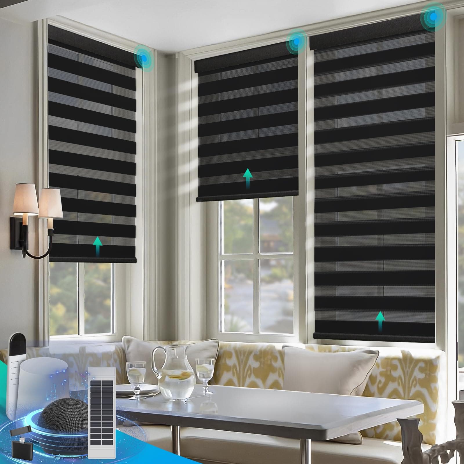Sa-preto-recarregável 27"W x 72"H