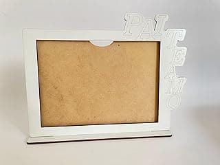 Porta Retrato Decorativo dia dos pais em MDF, 15x21 cm, Suporte de Mesa (Horizontal)