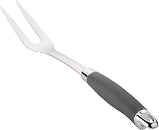 Garfo de carne de aço inoxidável com cabo preto, 33 cm, Anolon SureGrip